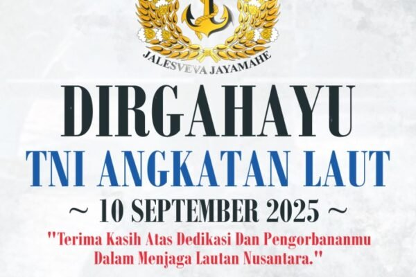 Dirgahayu TNI Angkatan Laut, 10 September 2025.