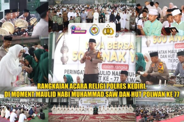 Rangkaian Acara Religi Polres Kediri, Di Moment Maulid Nabi Muhammad SAW dan HUT Polwan ke 77