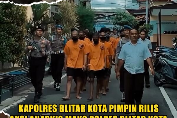 Kapolres Blitar Kota Pimpin Rilis AKSI AN4RKIS Mako Polres Blitar Kota