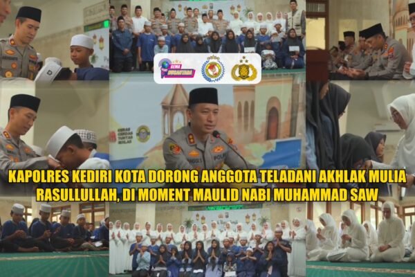 Kapolres Kediri Kota Dorong Anggota Teladani Akhlak Mulia Rasullullah, Di Moment Maulid Nabi Muhammad SAW