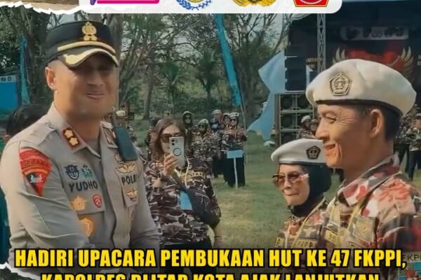 Hadiri Upacara Pembukaan HUT ke 47 FKPPI, Kapolres Blitar Kota Ajak Lanjutkan Perjuangan Pendahulu