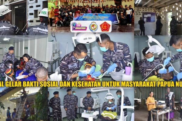 TNI AL GELAR BAKTI SOSIAL DAN KESEHATAN UNTUK MASYARAKAT PAPUA NUGINI