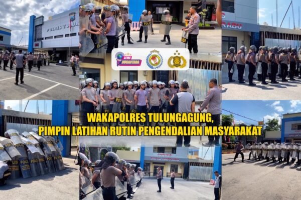 Wakapolres Tulungagung, Pimpin Latihan Rutin Pengendalian Masyarakat