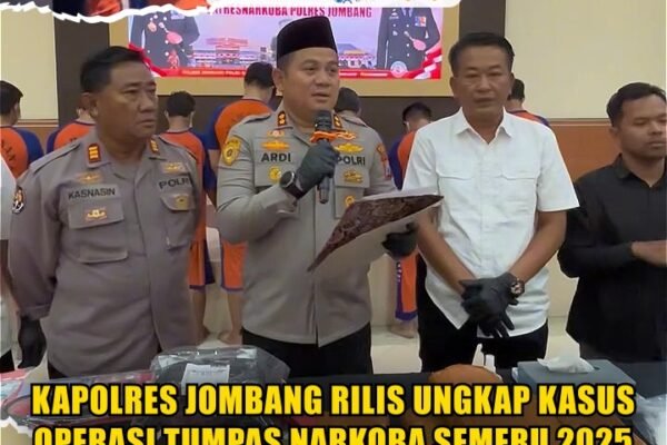 Kapolres Jombang Rilis Ungkap Kasus Operasi Tumpas Narkoba Semeru 2025