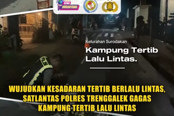 Wujudkan Kesadaran Tertib Berlalu Lintas, Satlantas Polres Trenggalek Gagas Kampung Tertib Lalu Lintas