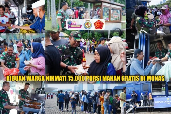 Ribuan Warga Nikmati 15.000 Porsi Makan Gratis di Monas
