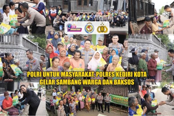 Polri Untuk Masyarakat, Polres Kediri Kota Gelar Sambang Warga Dan Baksos