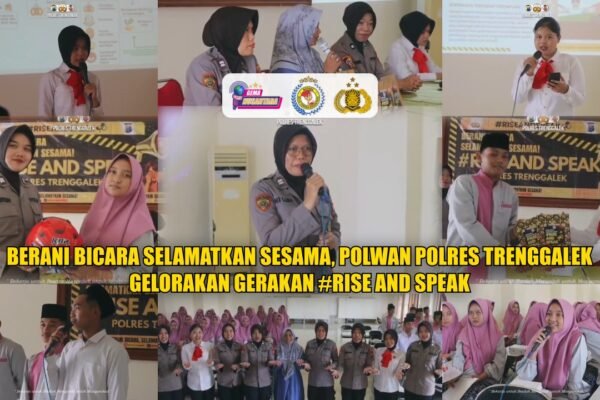 Berani Bicara Selamatkan Sesama, Polwan Polres Trenggalek Gelorakan Gerakan #Rise And Speak