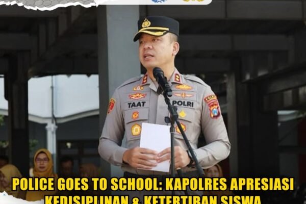 Police Goes to School: Kapolres Apresiasi Kedisiplinan & Ketertiban Siswa SMK Sore Tulungagung.