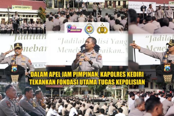 Dalam Apel Jam Pimpinan, Kapolres Kediri Tekankan Fondasi Utama Tugas Kepolisian