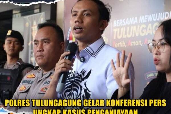 Polres Tulungagung Gelar Konferensi Pers Ungkap Kasus Penganiayaan Terhadap Anggota Polri