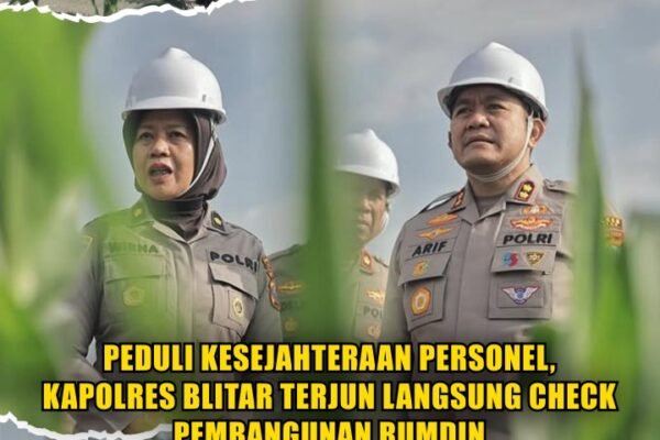 Peduli Kesejahteraan Personel, Kapolres Blitar Terjun Langsung Check Pembangunan Rumdin.
