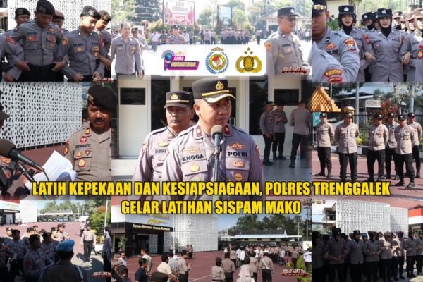 Latih Kepekaan dan Kesiapsiagaan, Polres Trenggalek Gelar Latihan Sispam Mako