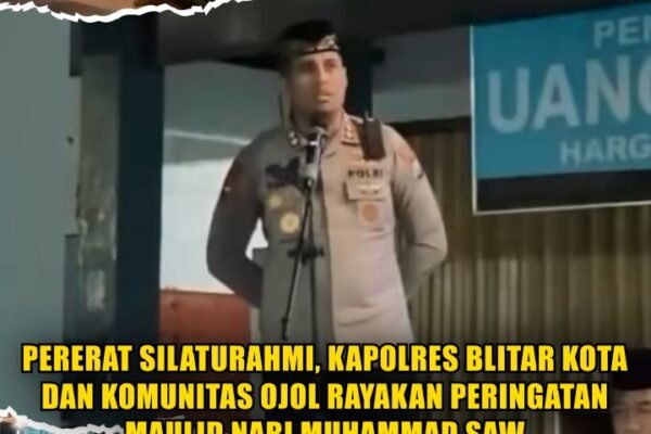 Pererat Silaturahmi, Kapolres Blitar Kota Dan Komunitas Ojol Rayakan Peringatan Maulid Nabi Muhammad SAW