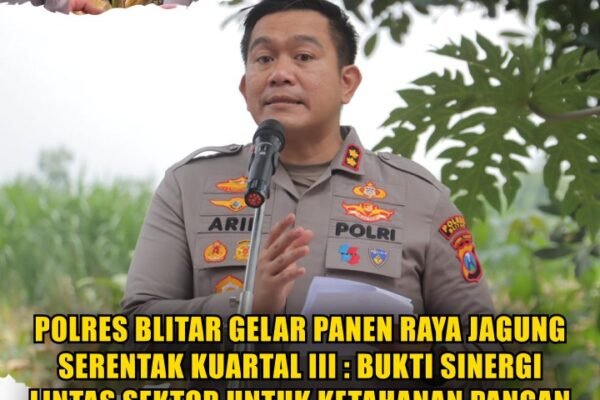Polres Blitar Gelar Panen Raya Jagung Serentak Kuartal III : Bukti Sinergi Lintas Sektor untuk Ketahanan Pangan