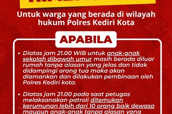 HIMBAUAN Untuk Warga yang berada di wilayah hukum Polres Kediri Kota
