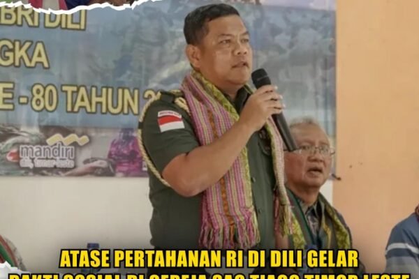 Atase Pertahanan RI di Dili Gelar Bakti Sosial di Gereja Sao Tiago Timor Leste