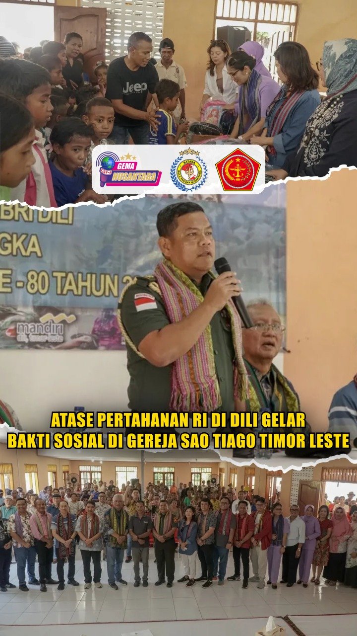 Atase Pertahanan RI di Dili Gelar Bakti Sosial di Gereja Sao Tiago Timor Leste