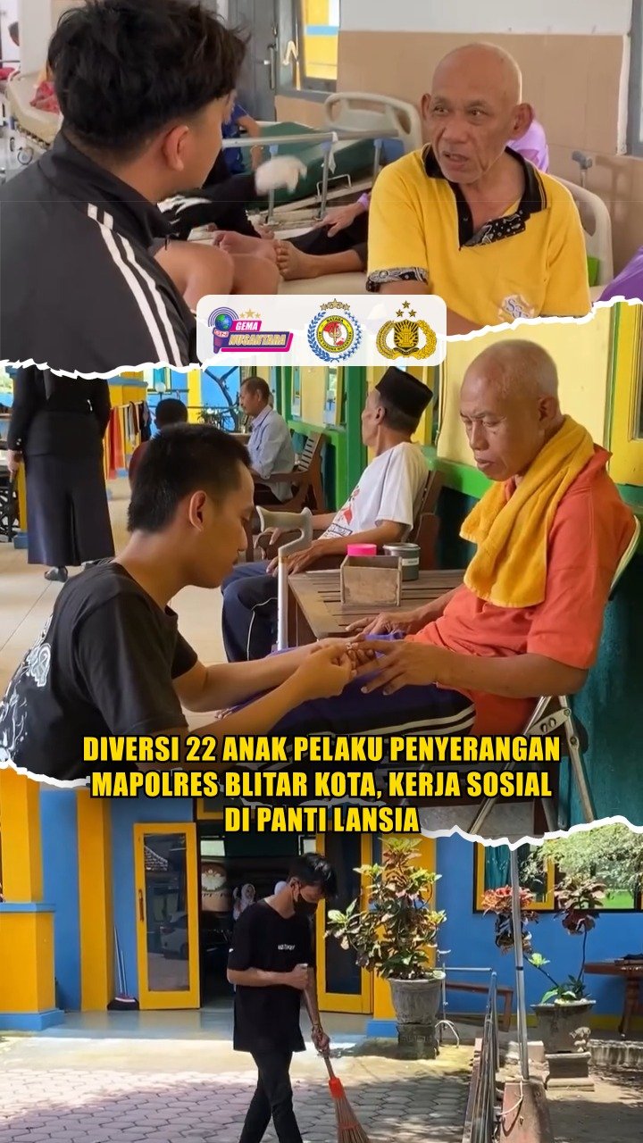 Diversi 22 Anak Pelaku Penyerangan Mapolres Blitar Kota, Kerja Sosial Di Panti Lansia