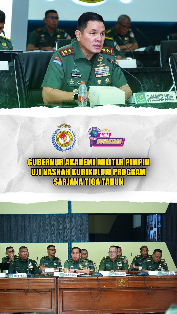 Gubernur Akademi Militer Pimpin Uji Naskah Kurikulum Program Sarjana Tiga Tahun