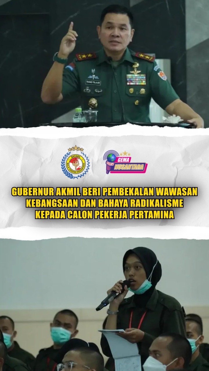 Gubernur Akmil Beri Pembekalan Wawasan Kebangsaan dan Bahaya Radikalisme Kepada Calon Pekerja Pertamina