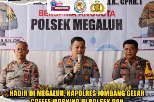 Hadir Di Megaluh, Kapolres Jombang Gelar Coffee Morning di Polsek Dan Silaturahmi ke Koramil