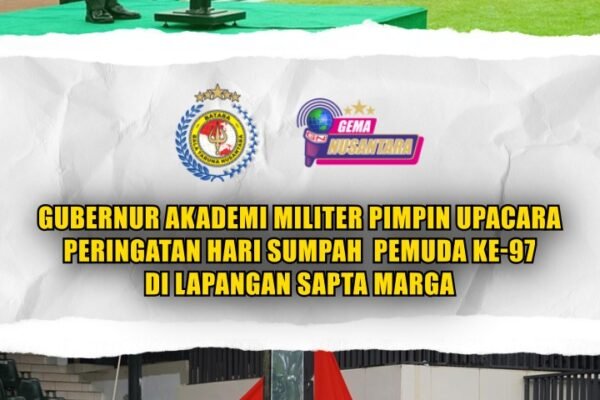 Gubernur Akademi Militer Pimpin Upacara Peringatan Hari Sumpah Pemuda Ke-97 di Lapangan Sapta Marga