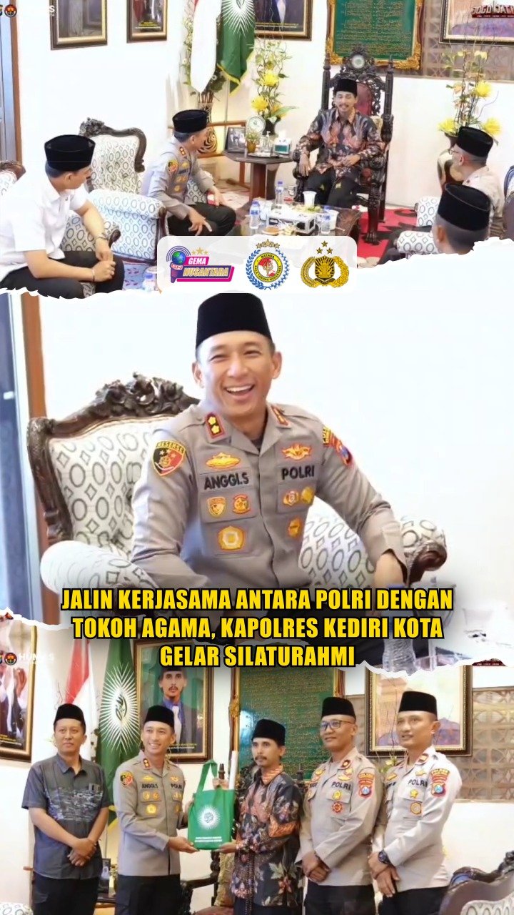 Jalin Kerjasama Antara Polri Dengan Tokoh Agama, Kapolres Kediri Kota Gelar Silaturahmi