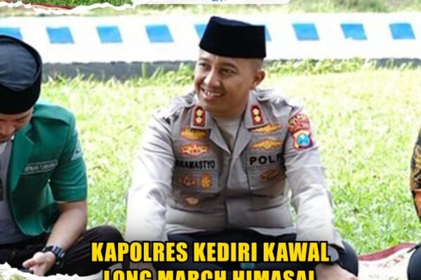 Kapolres Kediri Kawal Long March HIMASAL Kapolres Kediri Kawal Long March HIMASAL