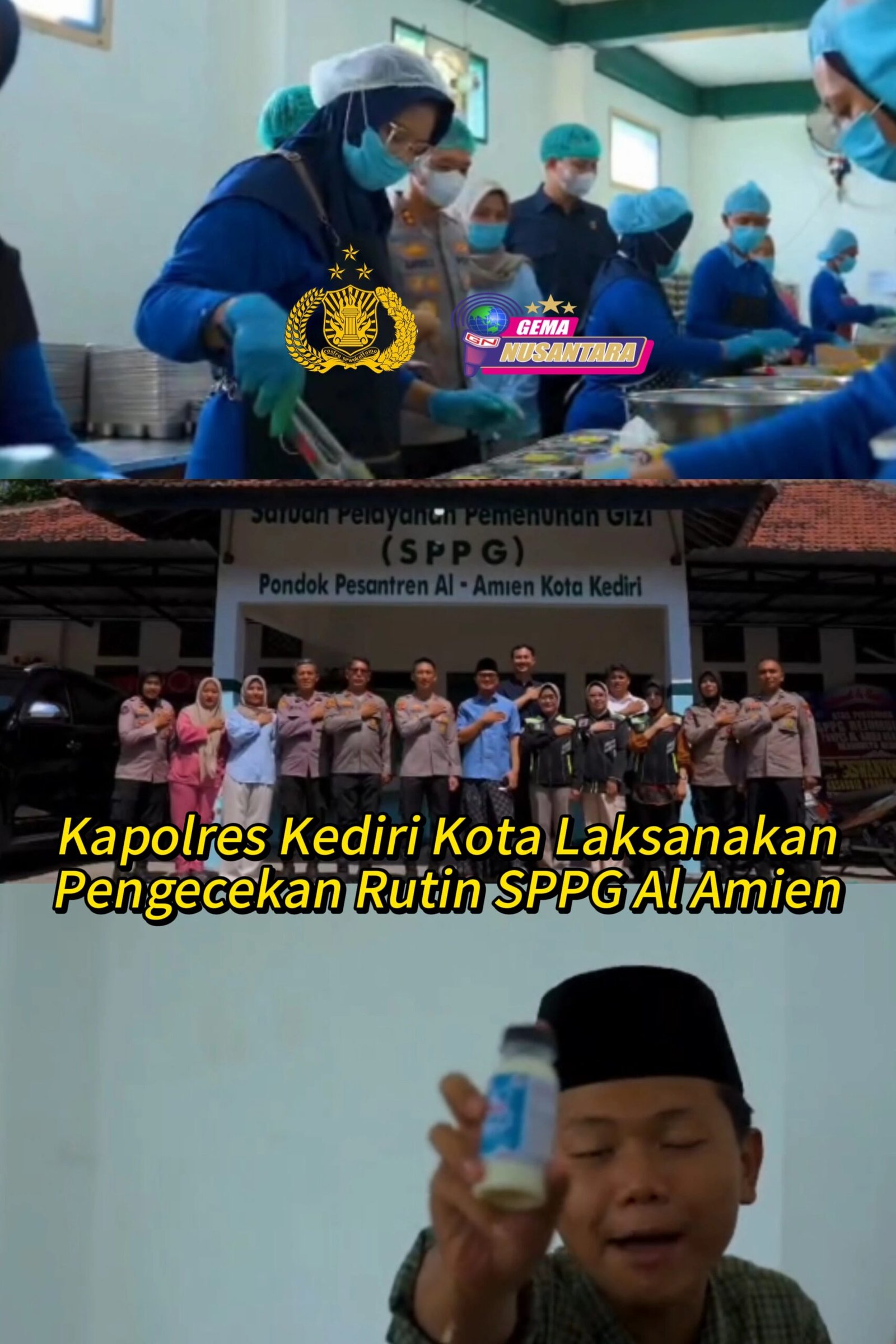 Kapolres Kediri Kota Laksanakan Pengecheckan Rutin SPPG Al Amien