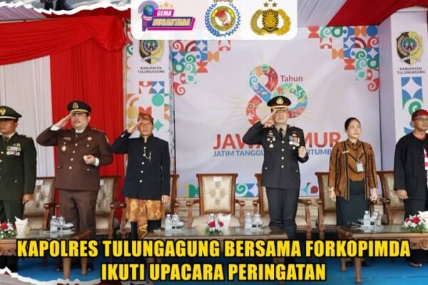 Kapolres Tulungagung Bersama Forkopimda Ikuti Upacara Peringatan Hari Jadi Ke 80 Provinsi Jawa Timur Kapolres Tulungagung Bersama Forkopimda