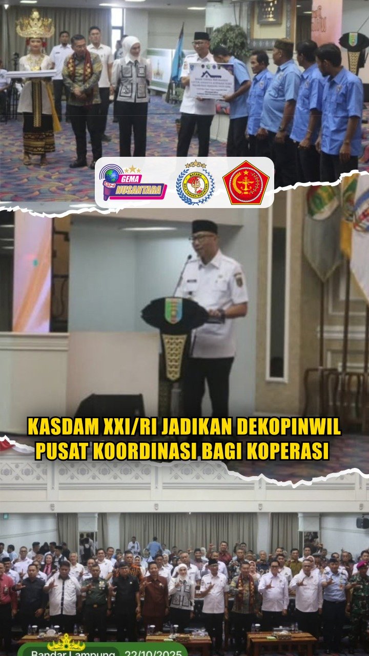 Kasdam XXIRI Jadikan Dekopinwil Pusat Koordinasi Bagi Koperasi