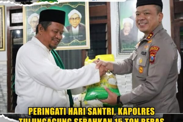 Peringati Hari Santri, Kapolres Tulungagung Serahkan 15 ton Beras untuk 60 Ponpes se-Kab. Tulungagung