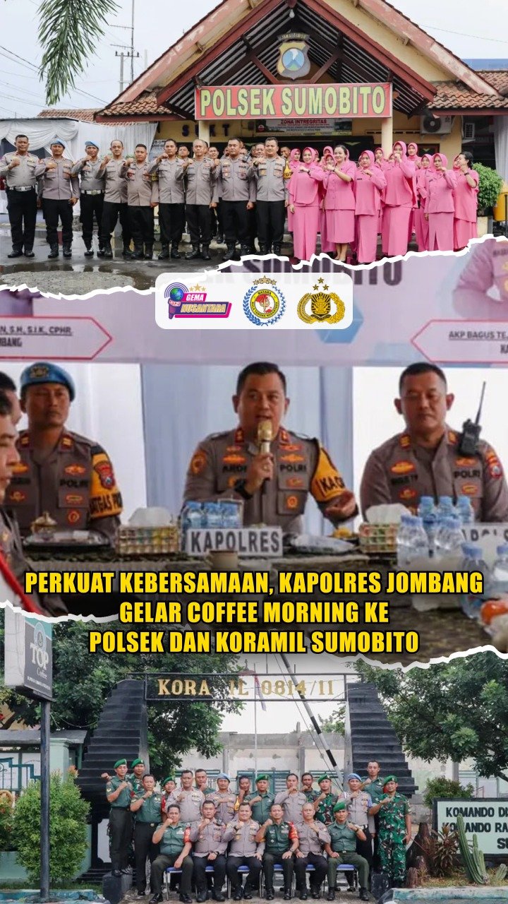 Perkuat Kebersamaan, Kapolres Jombang Gelar Coffee Morning Ke Polsek Dan Koramil Sumobito