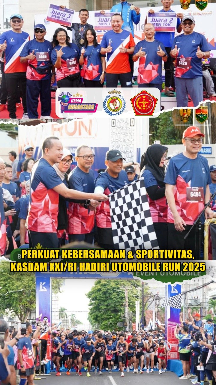 Perkuat Kebersamaan & Sportivitas, Kasdam XXIRI Hadiri Utomobile Run 2025