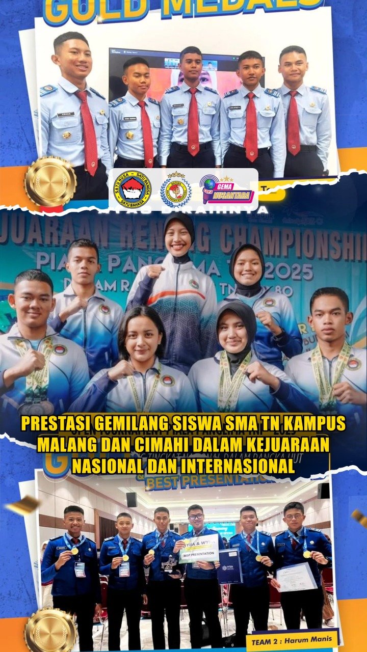 Prestasi Gemilang Siswa SMA TN Kampus Malang dan Cimahi Dalam Kejuaraan Nasional dan Internasional