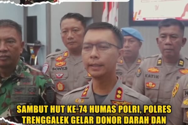 Sambut HUT ke-74 Humas Polri, Polres Trenggalek Gelar Donor Darah dan Vaksinasi Influenza Sambut HUT ke-74 Humas Polri, Polres Trenggalek Gelar Donor Darah dan Vaksinasi Influenza