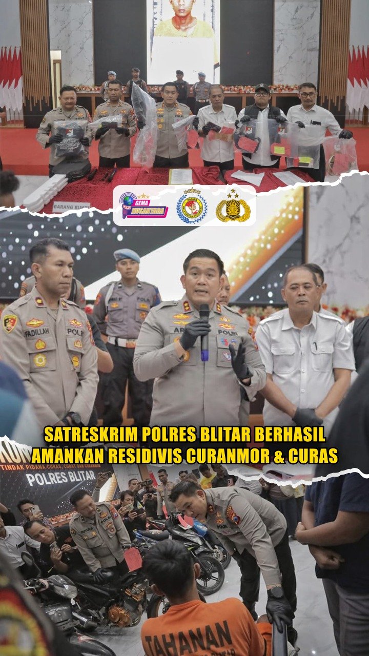 Satreskrim Polres Blitar Berhasil Amankan Residivis Curanmor & Curas