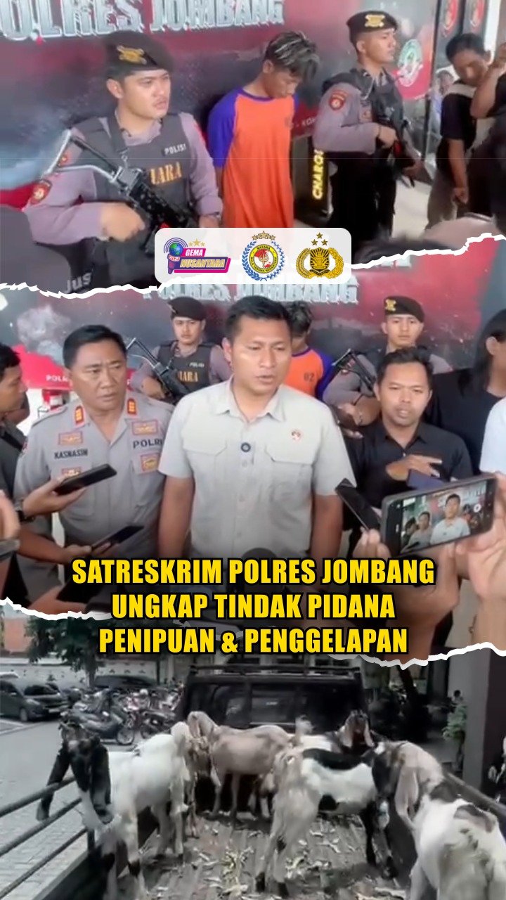 Satreskrim Polres Jombang Ungkap Tindak Pidana Penipuan & Penggelapan