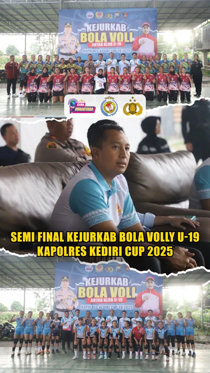 Semi Final Kejurkab Bola Volly U-19 Kapolres Kediri Cup 2025