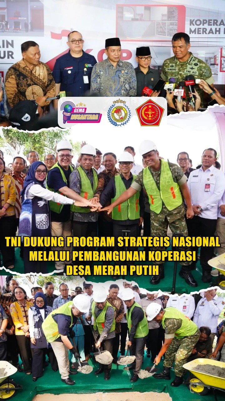 TNI Dukung Program Strategis Nasional Melalui Pembangunan Koperasi Desa Merah Putih