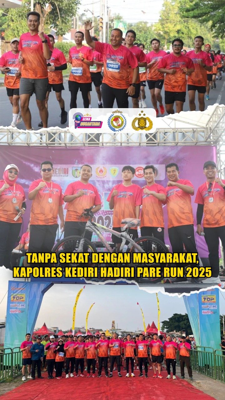 Tanpa Sekat Dengan Masyarakat, Kapolres Kediri Hadiri Pare Run 2025