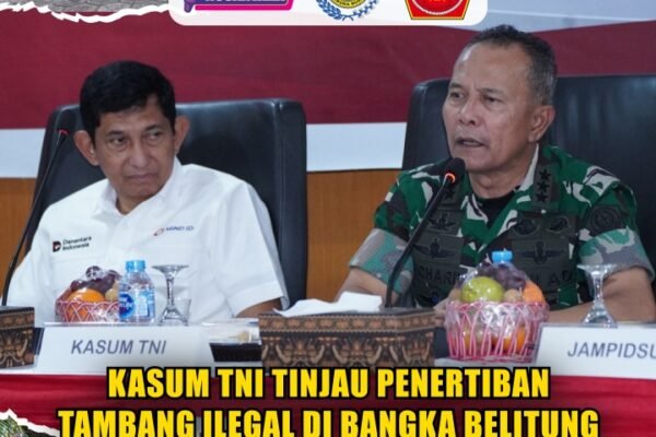 Kasum TNI Tinjau Penertiban Tambang Ilegal di Bangka Belitung