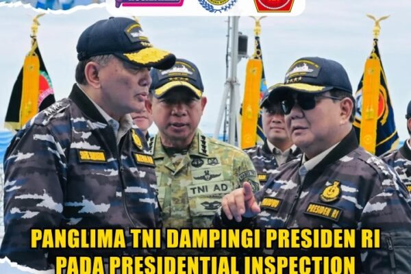 Panglima TNI Dampingi Presiden RI pada Presidential Inspection HUT ke-80 TNI di Teluk Jakarta