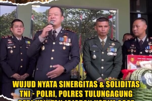 Wujud Nyata Sinergitas & Soliditas TNI – Polri, Polres Tulungagung Beri Kejutan Jajaran Kodim 0807