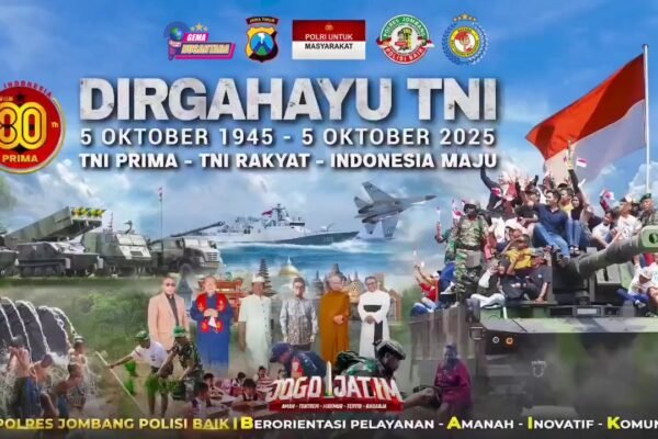 Kapolres Jombang Beserta Staf dan Bhayangkari Mengucapkan Dirgahayu TNI ke-80
