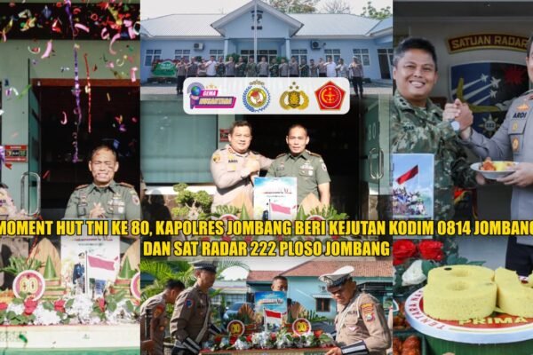 Kapolres Jombang Beri Kejutan Kodim 0814 Jombang dan Sat Radar 222 Ploso Jombang