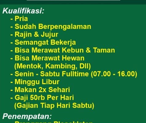 LOWONGAN PEKERJAAN