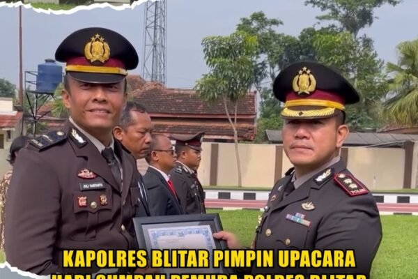 Kapolres Blitar Pimpin Upacara Hari Sumpah Pemuda Polres Blitar