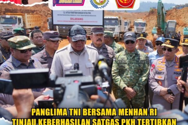 Panglima TNI bersama Menhan RI Tinjau Keberhasilan Satgas PKH Tertibkan Tambang Nikel Ilegal di Morowali, Sulteng